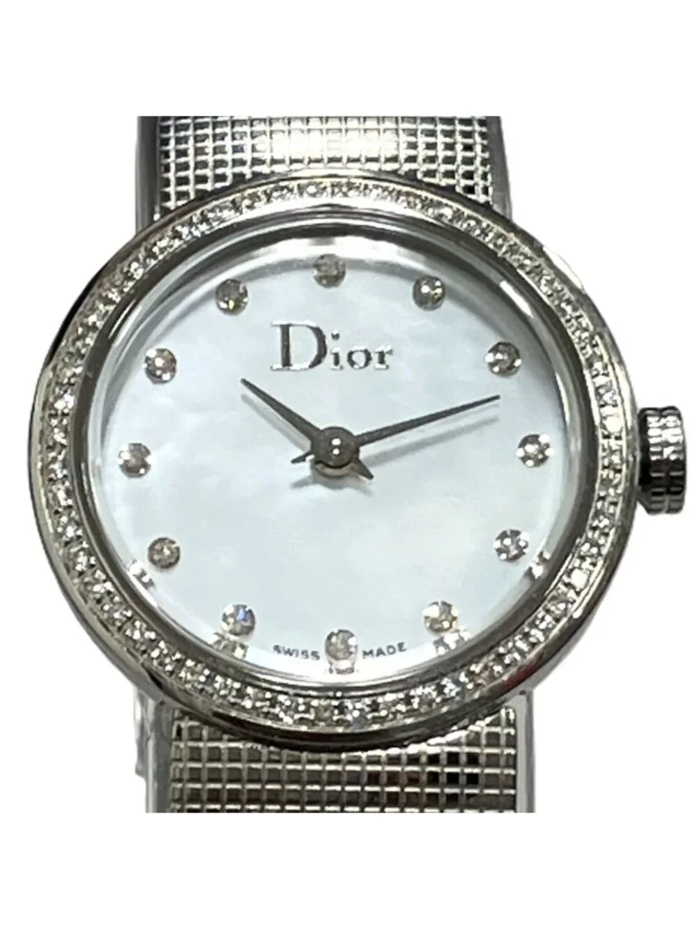 Dior Rado la Baby Day Watch SS Quartz Silver Shell Dial